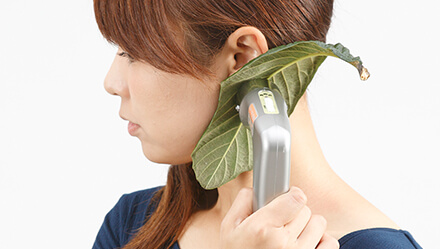 黄帝灸(こうていきゅう)を使用してビワ葉温灸